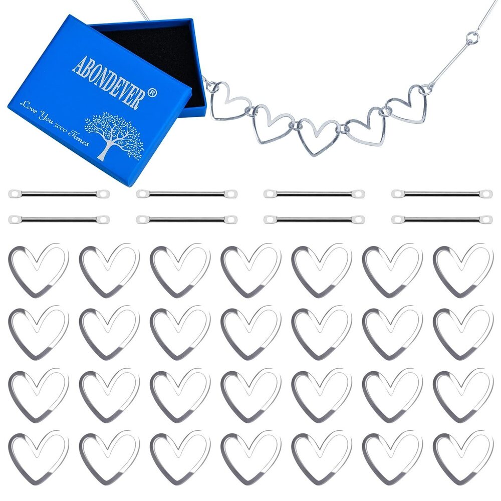 8695 70Pcs Brass Charms for Jewelry Making 18K Plated Heart Earring